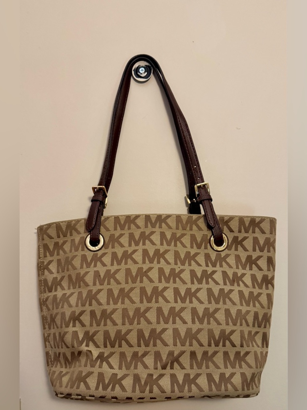 Michael Kors Tan/Brown Logo MK Tote